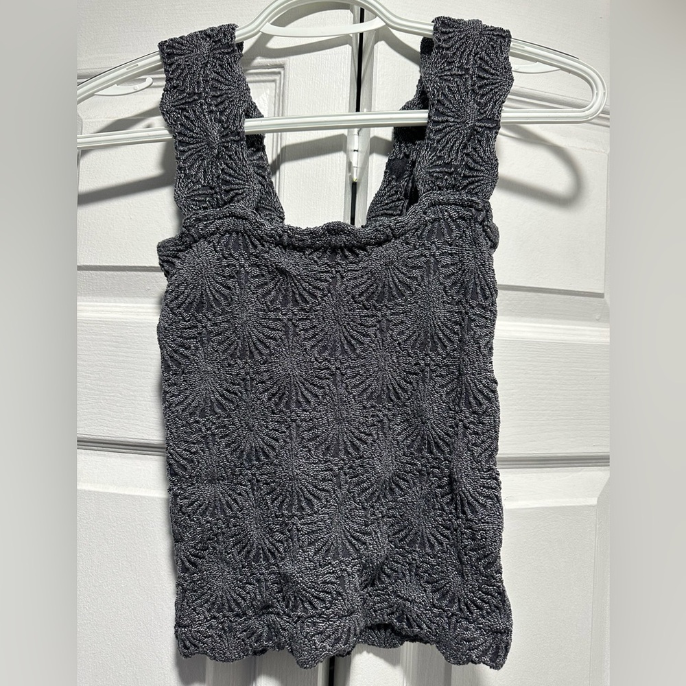 Free people love letter cami, M/L, gray
